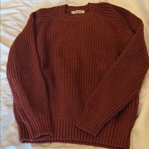 Madewell Men's Rich Burgundy Crewneck Sweater
